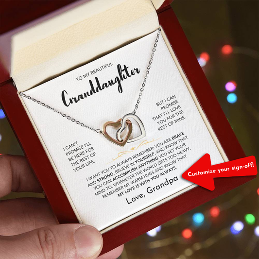 Granddaughter Customizable Heart Necklace